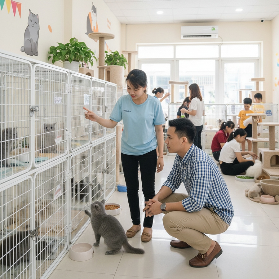 Mèo Anh tai cụp, giá bán, đặc điểm và cách nuôi 13 Khách hàng hạnh phúc bên mèo Anh lông ngắn của MeoAnh